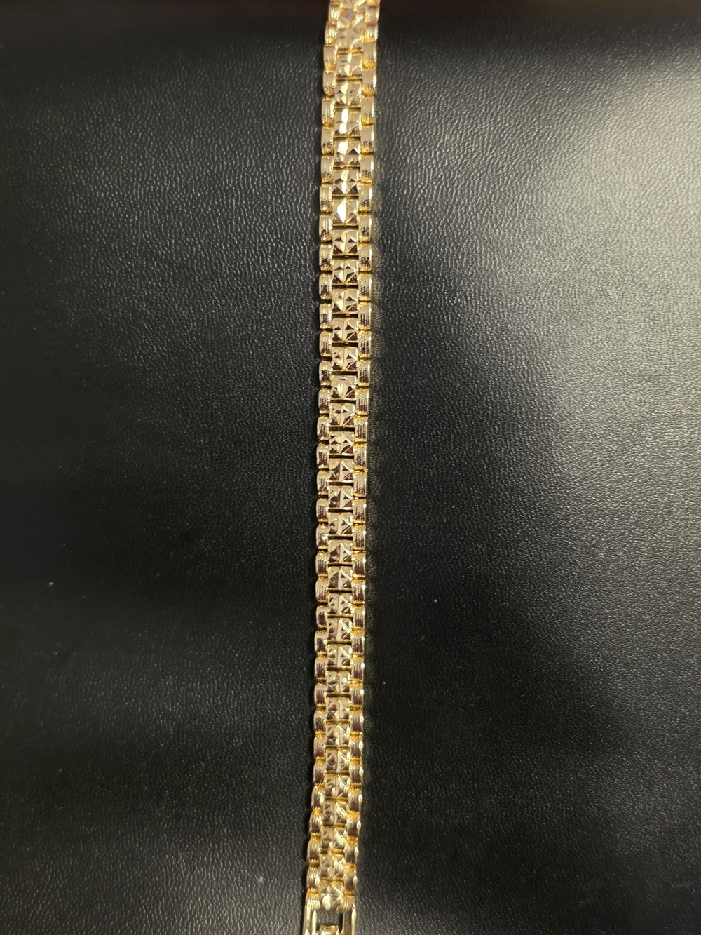 14k Gold Over Sterling Silver Men's Gold Tone Box-Link Bracelet - Classic Chain